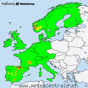 Alertes actuelles pour l'Europe